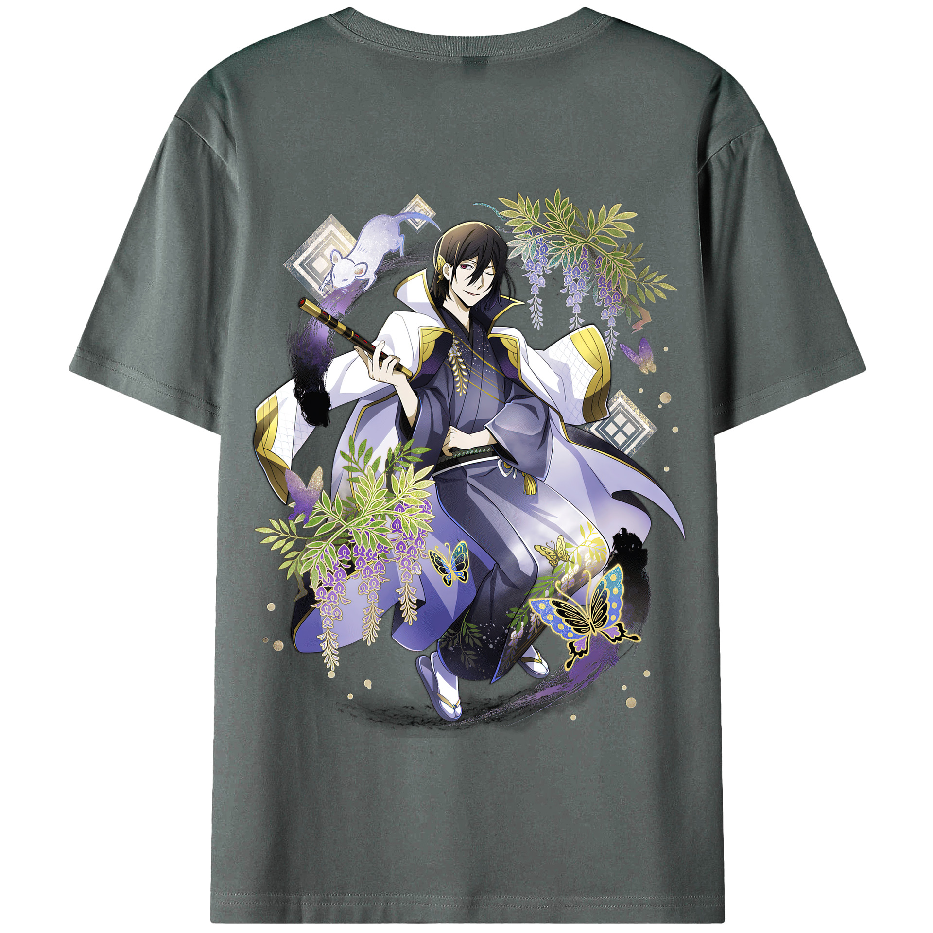（画像用） 文豪ストレイドッグス Bungo Stray Dogs 綿100％半袖Tシャツ（背面プリント）